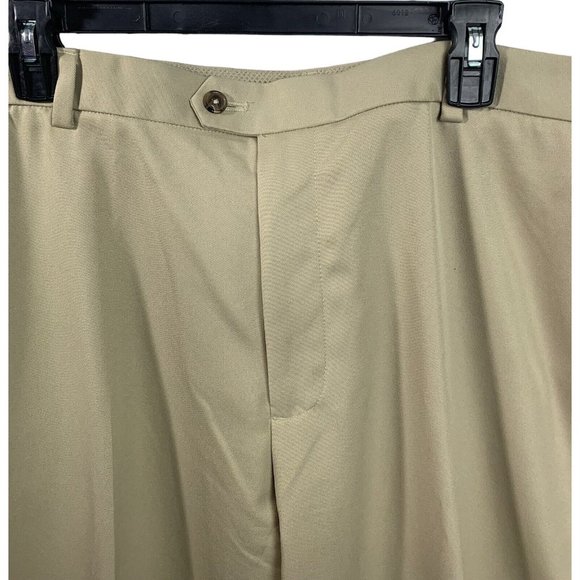 #1450  Izod XFG Mens Size 40x30 Tan Beige Performance Style Casual Pants Golf - Picture 3 of 7